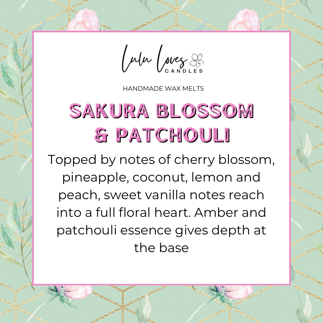 Sakura Blossom & Patchouli Scented Wax Melt