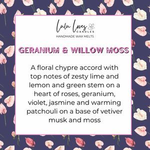 Geranium & Willow Moss Wax Melt
